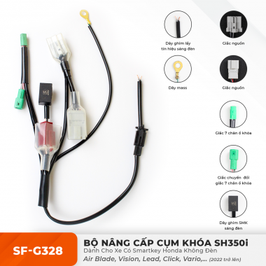 Dây nâng cấp cụm khoá SH350i DÀNH CHO XE CÓ SMARTKEY HONDA KHÔNG ĐÈN 2022 trở lên